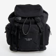 Image of Ted Baker Sport Black Backpack – British Style, Drawstring, Multi-Pocket