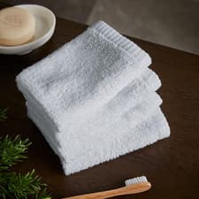 Image of Quick Dry Cotton Face Cloth 4 Pack White