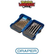 Image of Draper 18551 Metric Combination HSS and Masonry Drill Bit Set (17 Piece)
