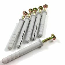 Image of M5/M6/M8 FRAME HAMMER FIXINGS NYLON RAWL PLUG + SCREW MASONRY ALL LENGTHS ID1714