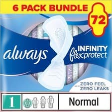 Image of 72 x Always Infinity Pads Normal Size 1 Flex Protect with Wings