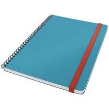 Image of Leitz Cosy Notebook Soft Touch Ruled Wirebound Calm Blue 45270061