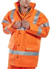Image of BEESWIFT 4 IN 1 HI-VIS JACKET AND BODYWARMER ORANGE XXXXXL