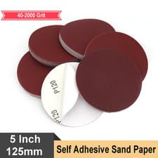 Image of 5 Inch 125mm Self Adhesive Sanding Discs Sticky Backed Sand Paper 40 - 2000 Grit