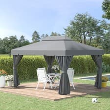 Image of 3 x 4m Aluminium Gazebo Marquee Canopy Pavilion Patio Party Tent