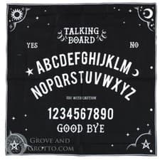 Image of NEW Spirit Board Altar Cloth 26" Cotton Talking Board Printed Wall Hanging Ouija