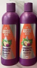Image of Aussie SOS Strength & Length Shampoo X2 Long Weak Brittle Hair