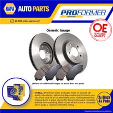 Image of Vented Brake Discs and Pads Front Proformer PBD8314+PBP7268 fits CITROEN PEUGEOT