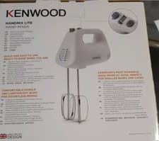 Image of KENWOOD HandMix Lite Electric Hand Mixer in SILVER - HMP30.A0SI - New