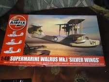 Image of Airfix 1/48 Royal Navy Supermarine Walrus Mk.1 Silver Wings  Model Kit A09187