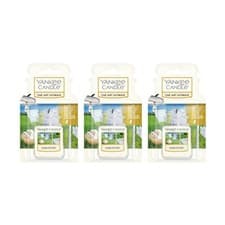 Image of 3 x Yankee Candle 3D Car Jar Air Freshener Freshner Scent - Clean Cotton
