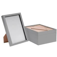 Image of Nicola Spring 3D Box Photo Frames - A4 (8" x 12") - Grey - Pack of 5