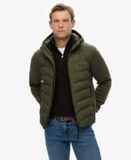 Image of Superdry Mens Hooded Storm Knit Hybrid Jacket