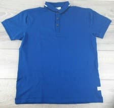 Image of 883 Police Men's Soft Cotton Jersey Polo T shirt Tee Blue Size LARGE