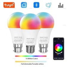 Image of Smart LED Bulb E27 B22 APP Control Dimmable Light Bluetooth RGB Lamp 220V 15W