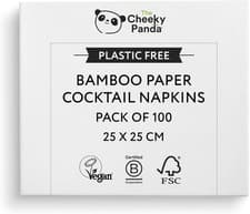 Image of The Cheeky Panda Bamboo Paper Disposable Napkins | Pack 25x25cm (Pack of 100)
