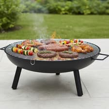 Image of 24" Large Round Steel Fire Pit Garden Patio Camping Heater Burner Bowl