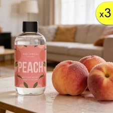 Image of WAX LYRICAL Peach Lemon Cherry Fruit Reed Diffuser Refill 3 Pack Set, 3 x 200ml
