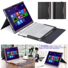 Image of Retro PU Leather Stand Cover Case for Microsoft Surface Book 2/3 13.5"15" Laptop