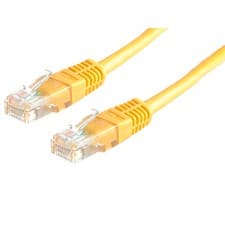 Image of 10x YELLOW Cat6 UTP Copper Patch Cord 0.25m Network Cable 25cm RJ45 Network Lead