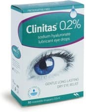 Image of Clinitas 0.2% Perservative Free Eye Drops 30x0.5ml Sodium Hyaluronate