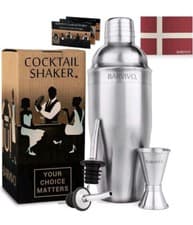 Image of BARVIVO Professional Cocktail Shaker Set - Includes Double Jigger and Two Liquor