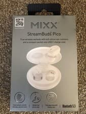 Image of MIXX STREAMBUDS PICO TRUE WIRELESS BLUETOOTH EARBUDS HEADPHONES AND CASE WHITE