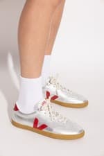 Image of Veja Volley Leather Sneaker Silver/Pepper sz 38EU/7US New in Box