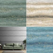 Image of Muriva Semper Metallic Marble Granite Stone Ombre Horizontal Stripe Wallpaper