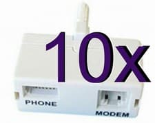 Image of 10 x ADSL Filter/Splitter Broadband MicroFilter DSL
