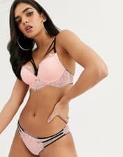 Image of Ann Summers Between Sheets Peach Bra & Brazilian Brief - Various Sizes