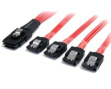 Image of SAS8087S450 Startech 50cm Serial Attached SCSI SAS Cable - SFF-8087 to SATA