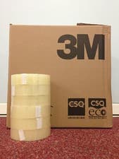 Image of 3M SCOTCH CLEAR TAPE 1" x 66M (25MM x 66M) 1, 6, 12, 18, 24, 36, 72, 144 ROLLS