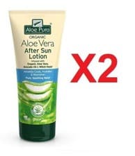 Image of Aloe Pura Organic Aloe Vera After Sun Lotion Instant Cooling - 200ml  X 2