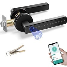 Image of Smart Door Lock 5 in 1 Smart Lock Fingerprint Password Bluetooth Smart Locks