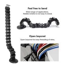 Image of 50 Inch Cable Management Spine Long Modular Wire Management Tray Under Desk Tidy