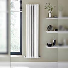 Image of Lux Heat Oval White Vertical Radiator