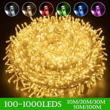 Image of Mains Christmas Lights Outdoor LED Fairy String Lights Garlands Decoration Party