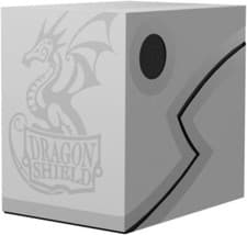 Image of DRAGON SHIELD DOUBLE SHELL BOX - WHITE/BLACK