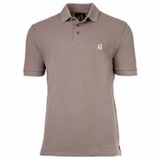 Image of A|X ARMANI EXCHANGE Men's Polo Shirt - Collar, Button Placket, Cotton Pique