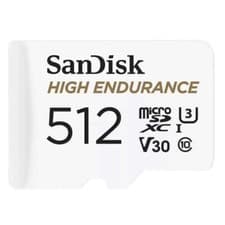 Image of SanDisk High Endurance 100MBs Micro SDXC Card & Adapter 512GB  SDSQQNR-512G
