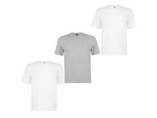 Image of Mens 3 Pack Donnay Plain Crew Neck Regular T Shirt Top Tee Sizes XS - 4XL B661+