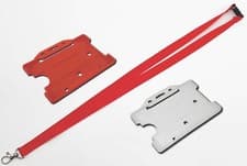 Image of Plain Lanyard Neck Strap metal clip Lanyard With ID Badge Card Holder - FREE P&P