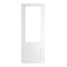 Image of Sandringham White Primed Internal Door With Clear Bevelled Glass