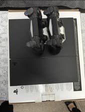 Image of Sony PlayStation 4 1TB Jet Black Console with Controller and Wires