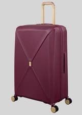 Image of BNWT IT Luggage Statuesque Burgundy Hardshell Suitcase- Cabin Case 55CM 8 WHEELS