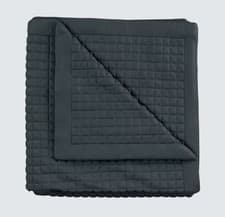 Image of Bedeck of Belfast Ariane Cotton Quilted Throw, Charcoal RRP £78