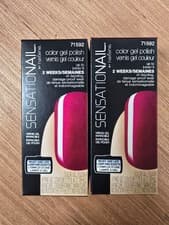 Image of 2 x Sensationail Color Gel Polish 'Raspberry Wine' NEW Boxed