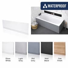 Image of 100% Waterproof Bath Panel 1700mm 1800mm Front & End Panels Adjustable Plinth