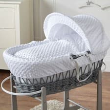Image of Baby Moses Basket Wicker | Bedding And Mattress Included (NO ROCKING STAND)